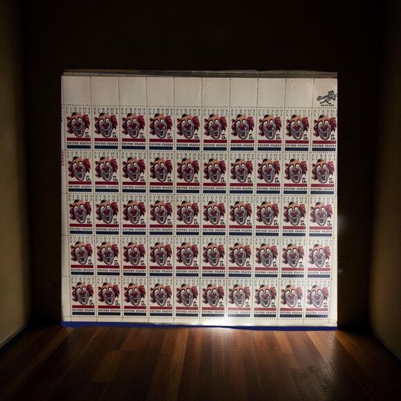 MNH 1966 5c Circus U. S. Postage Stamp Sheet of 50 Stamps Scott #1309 - Picture 1 of 3